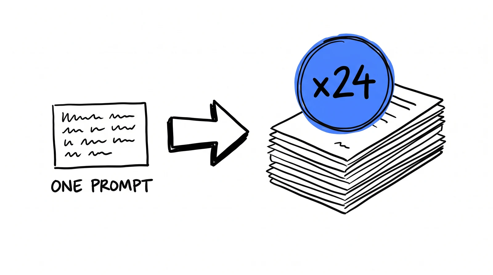 Doodle: one prompt becomes 24 deliverables